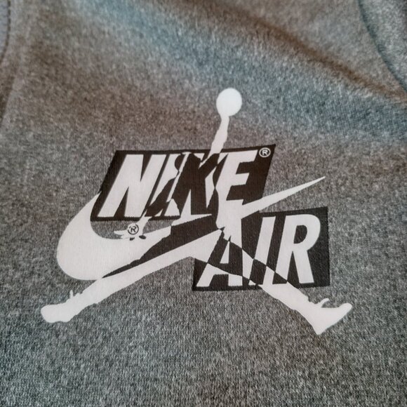 Nike Air Jordan Sweatshirt Youth Boys Small 4-5 YRS Gray Black Zip Up Jumpman - Picture 7 of 10